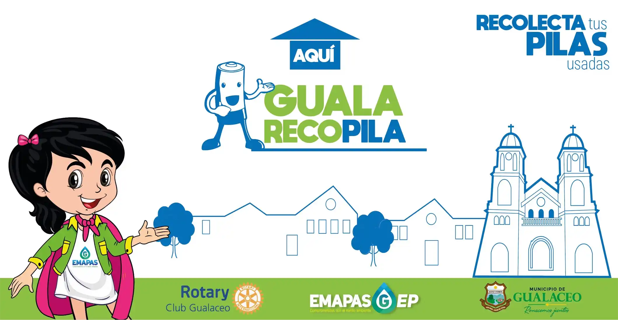 residuos solidos, recolecion de pilas, recolecion basura gualaceo, gualardianes